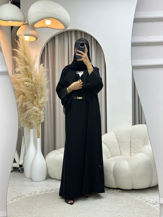 C 0555 Black Work Abaya