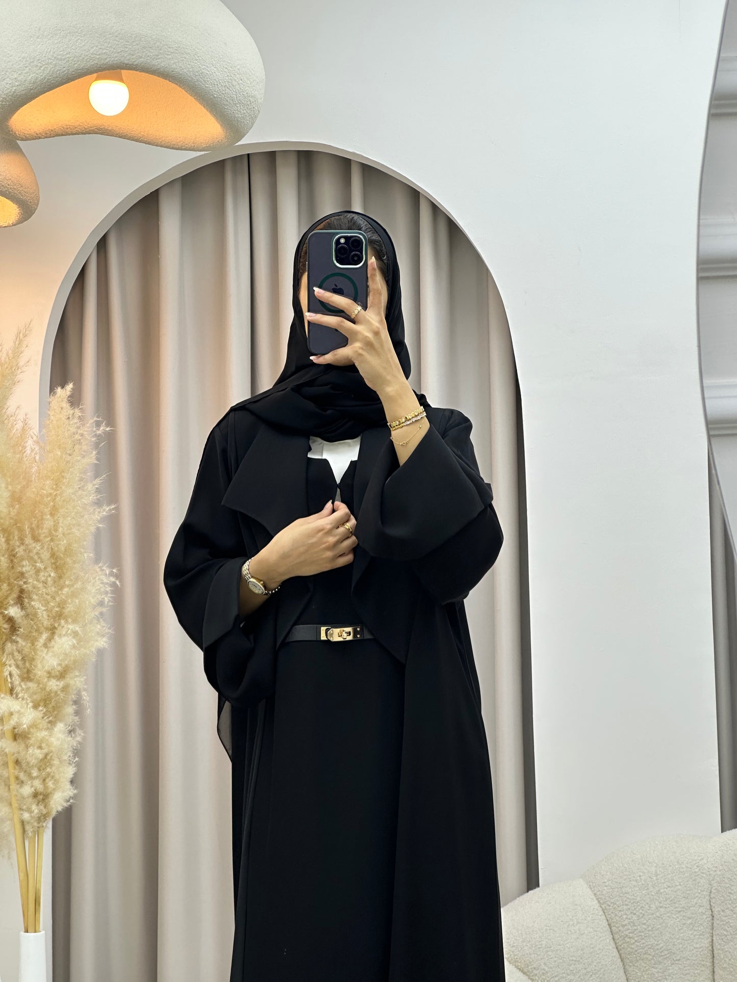 C 0555 Black Work Abaya