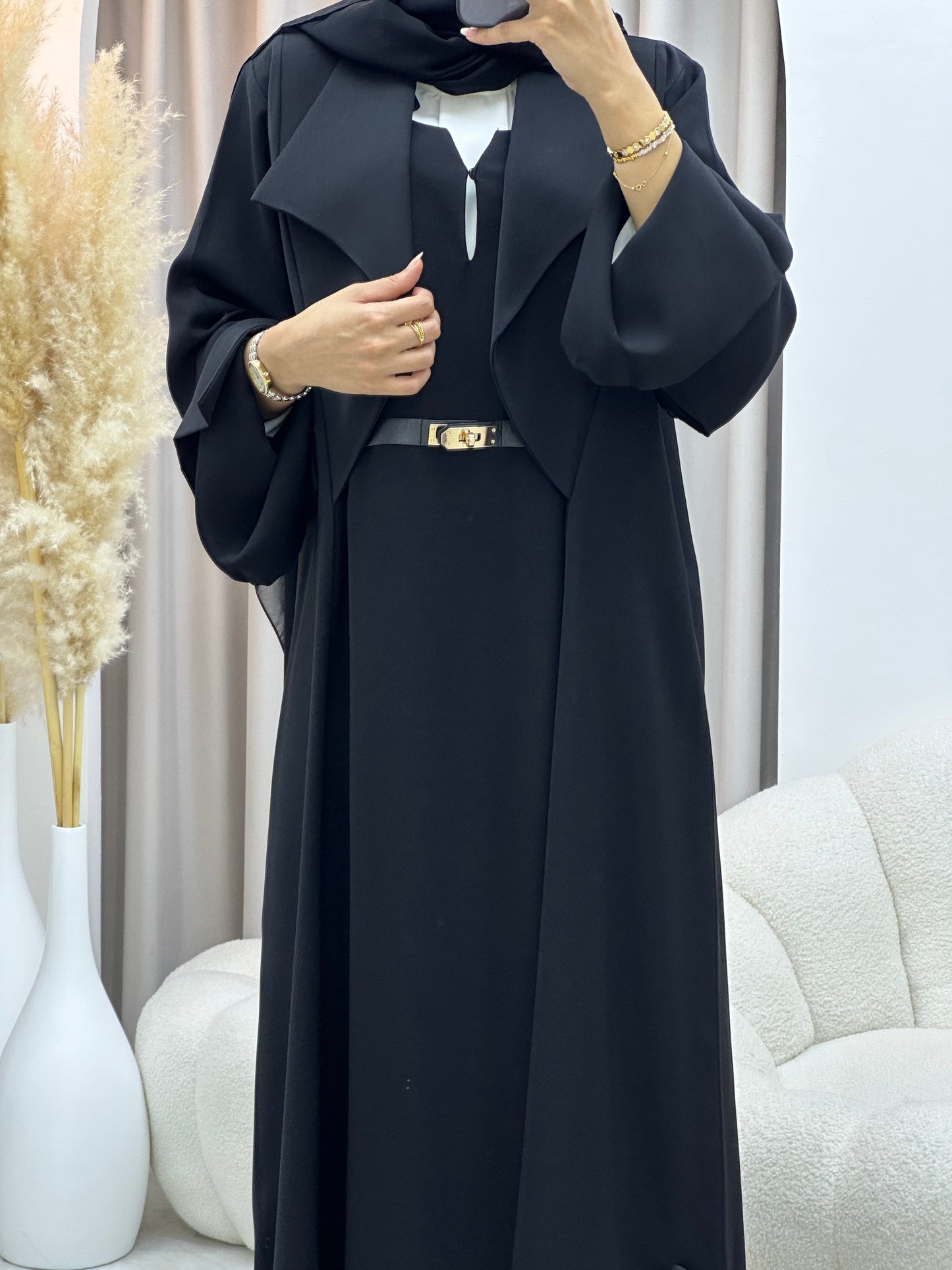 C 0555 Black Work Abaya