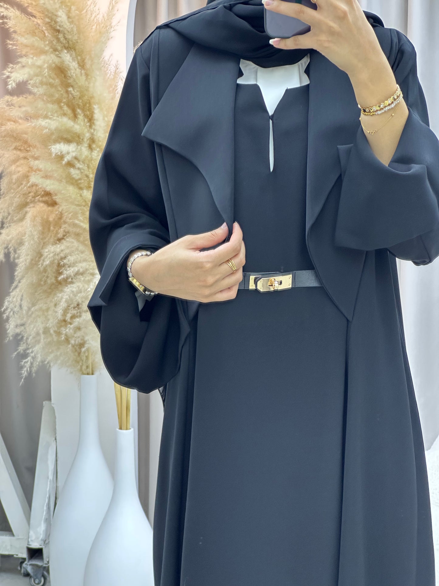 C 0555 Black Work Abaya