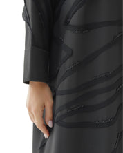 C 1477 Black Beaded Abaya