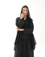 C 1477 Black Beaded Abaya