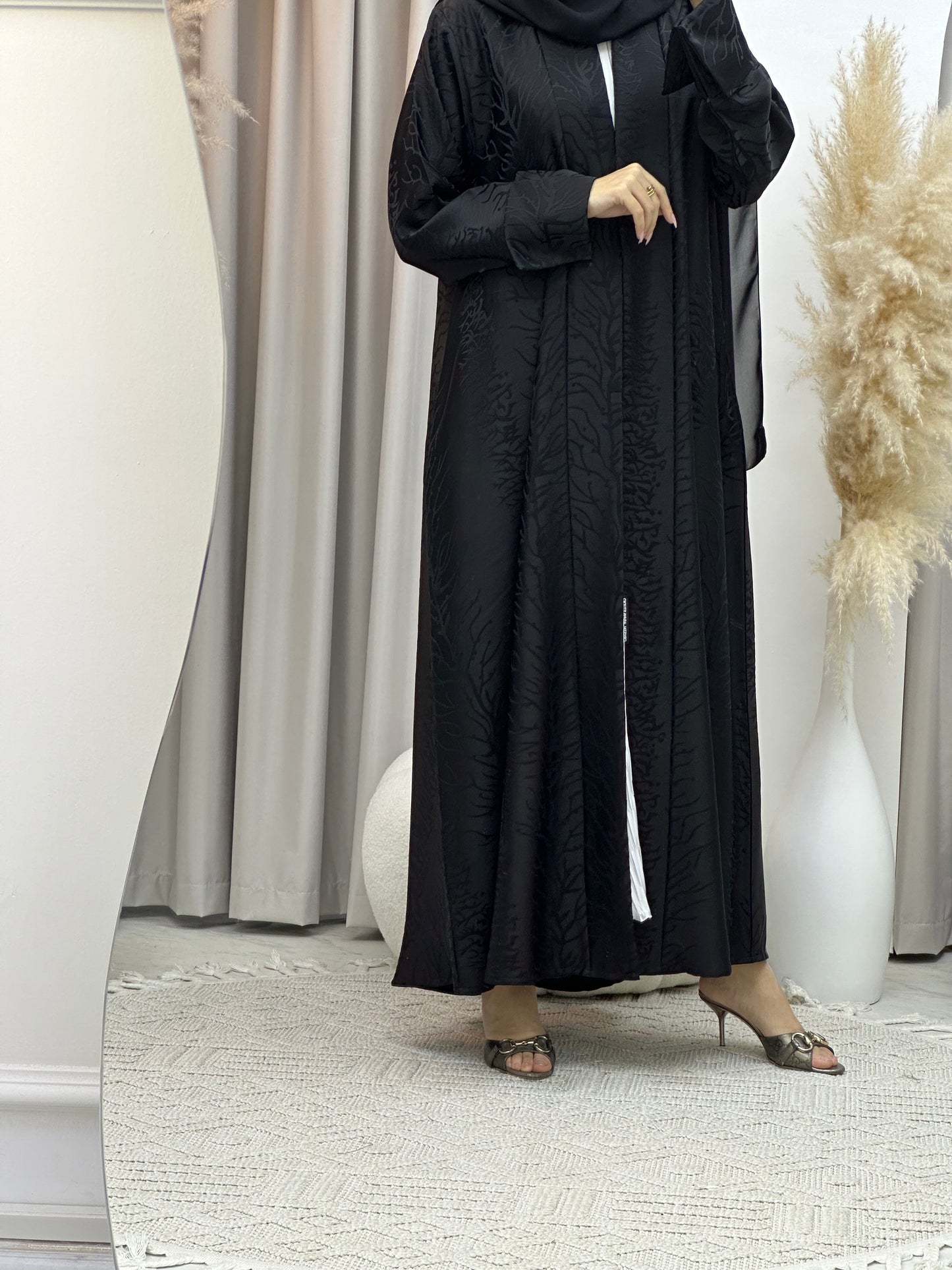 C Black Work Abaya Set 186