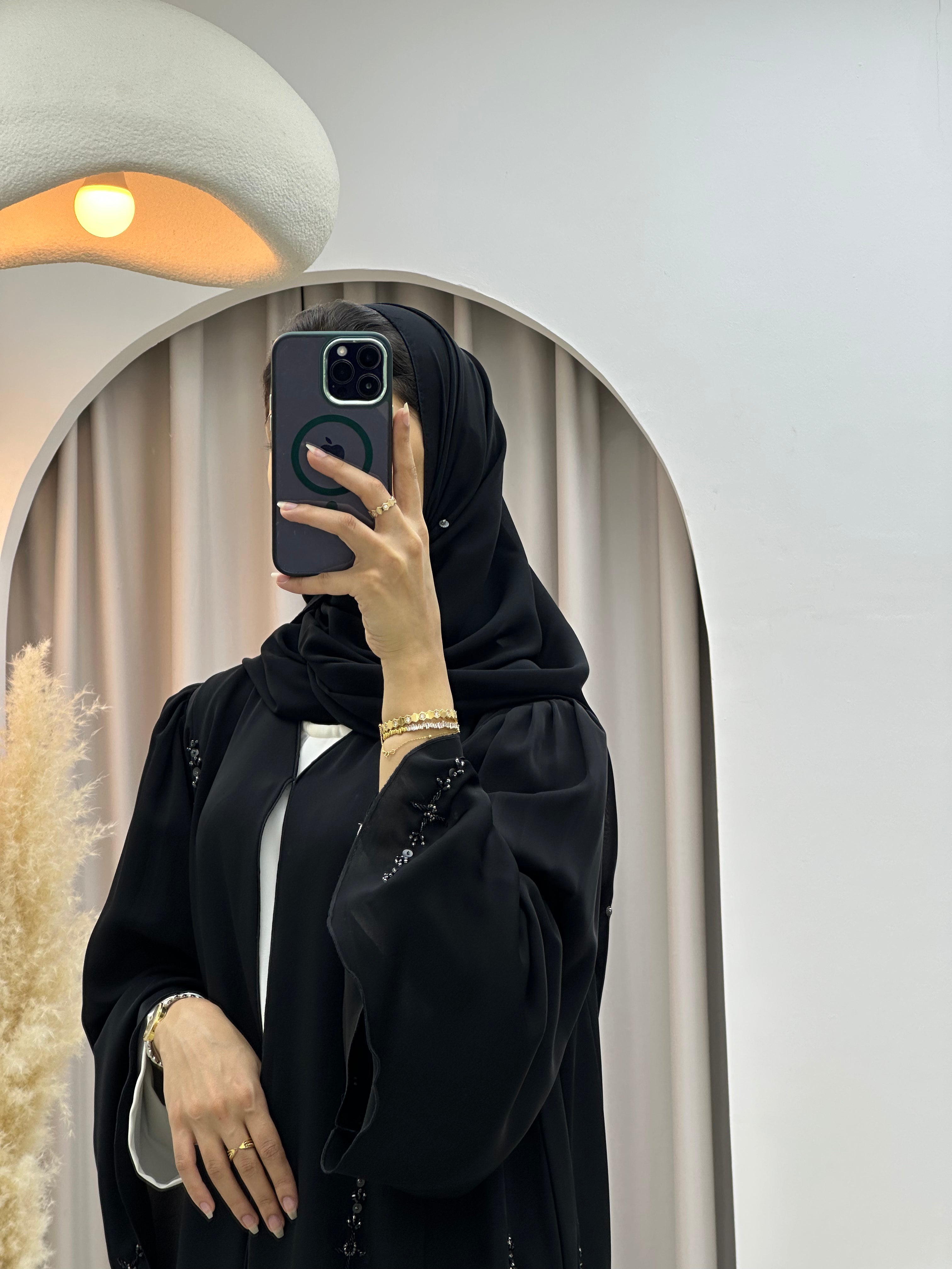 C 0553 Black Work Abaya