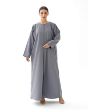 عباية مطبوعة بنقشة زنبق أسود C 1254