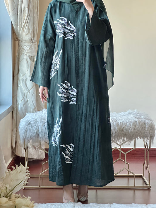 C-Green-Linen-Evening-Abaya-Set-43