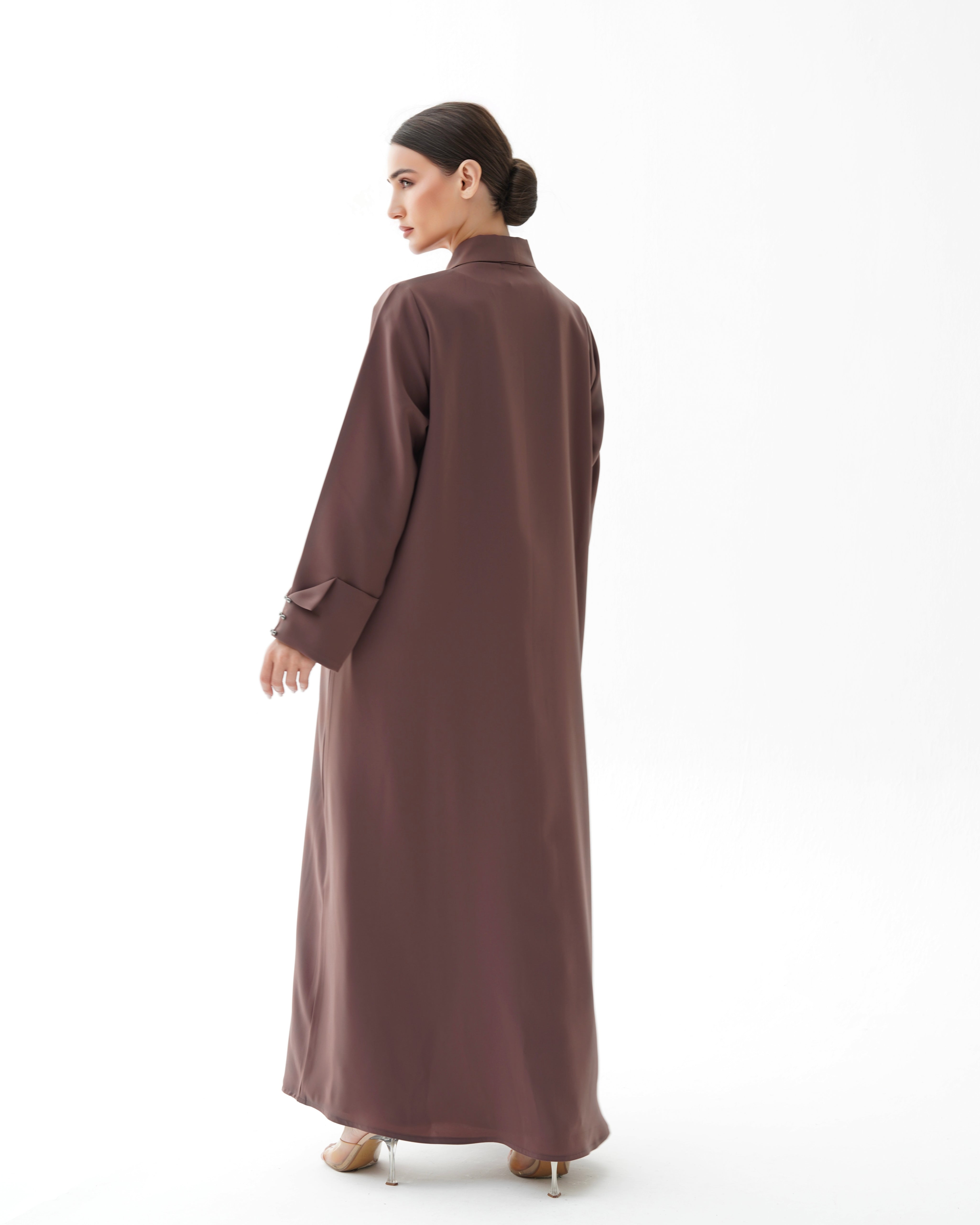 C 1480 Coral Pink Abaya