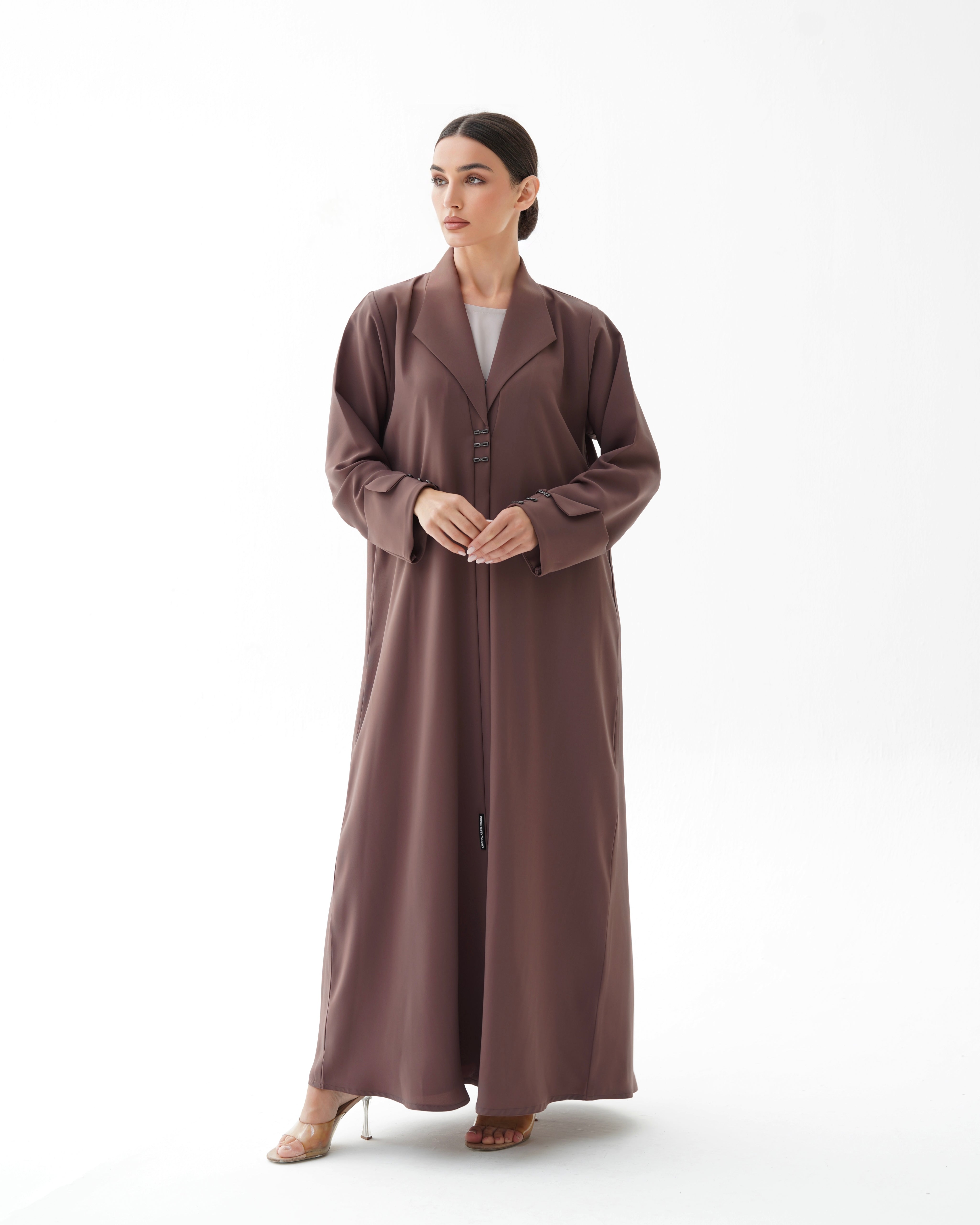 C 1480 Coral Pink Abaya