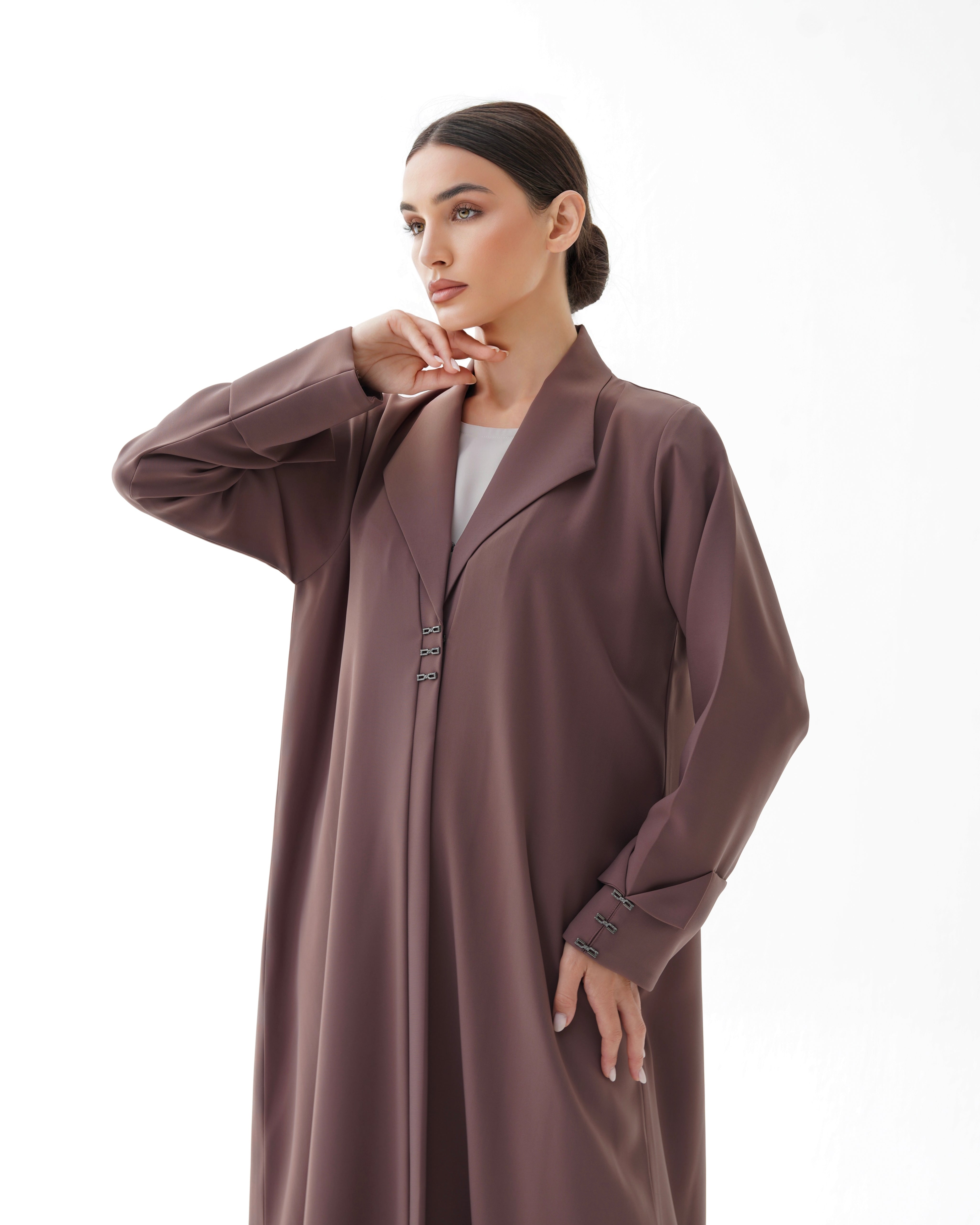 C 1480 Coral Pink Abaya