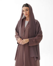 C 1480 Coral Pink Abaya