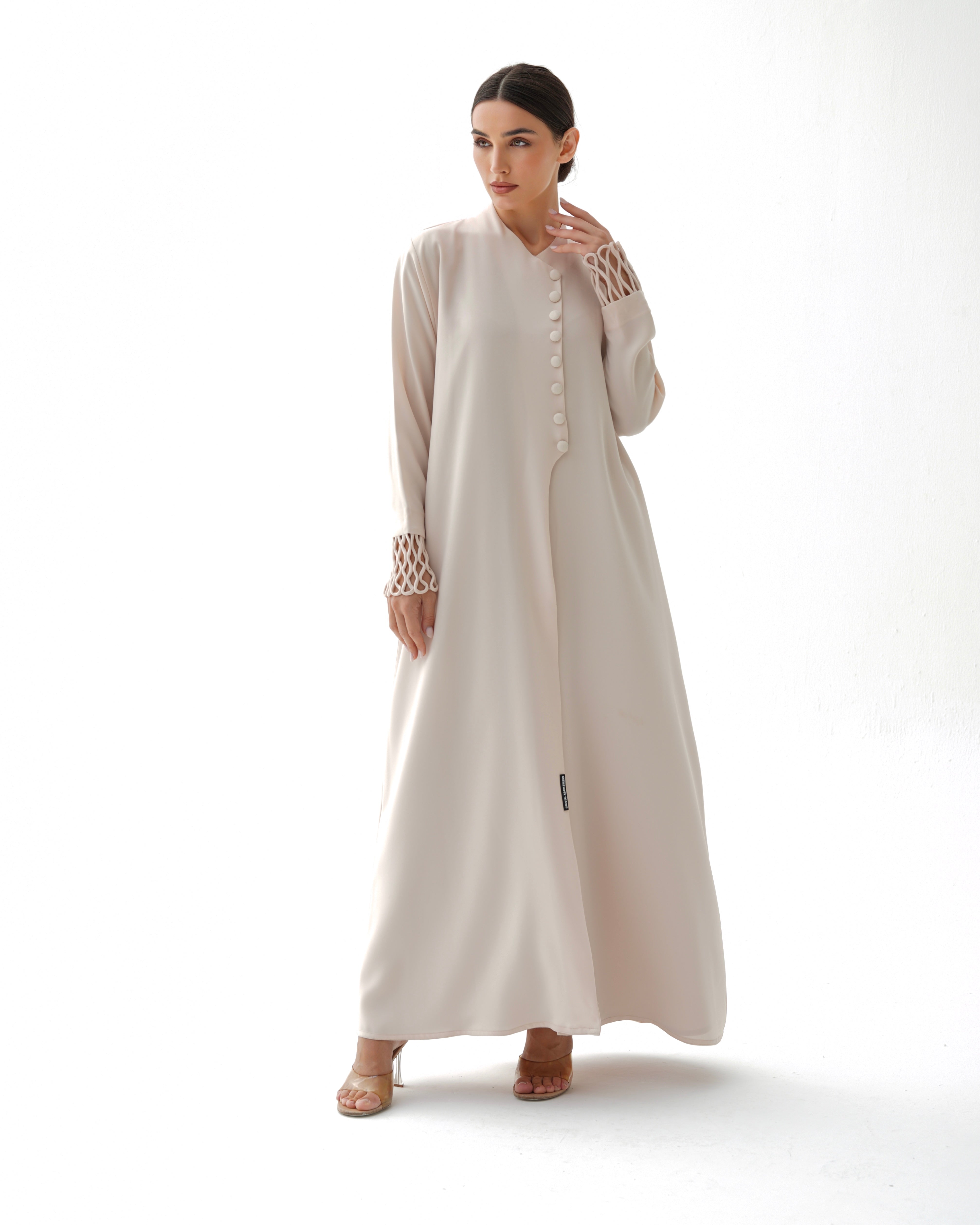 C 1479 Vanilla Cream Abaya