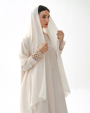 C 1479 Vanilla Cream Abaya