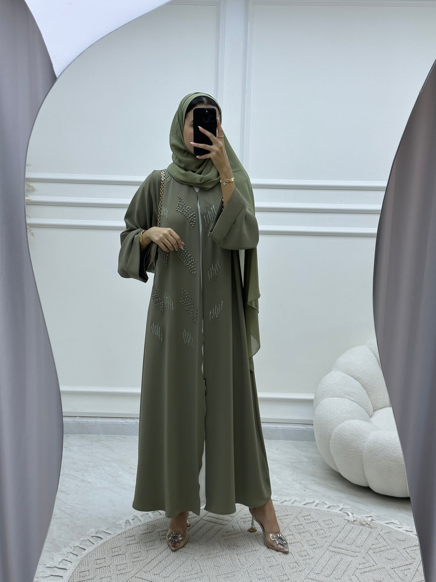 C Ramadan Green Eid Abaya