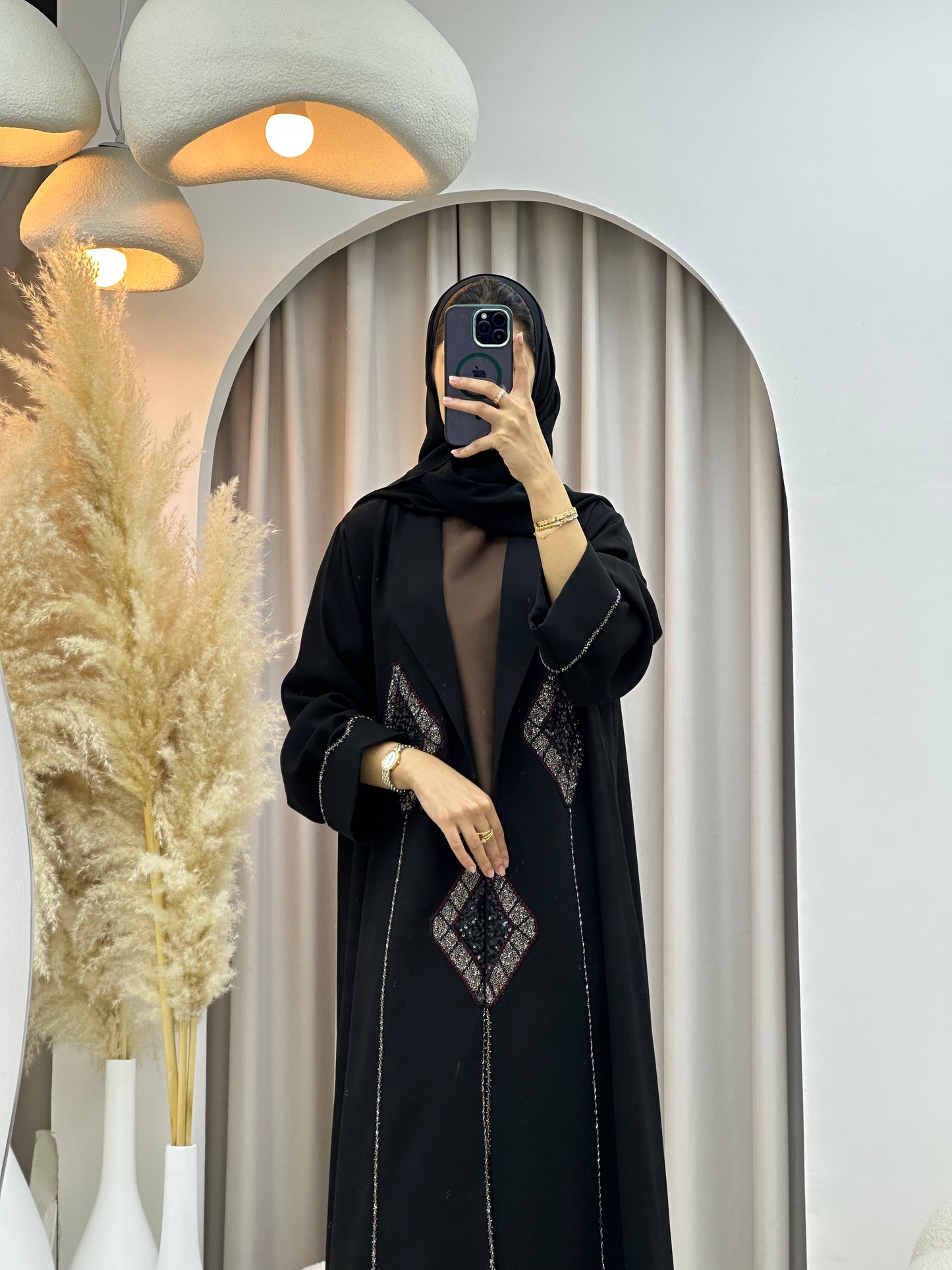 C 0565 Black Work Abaya