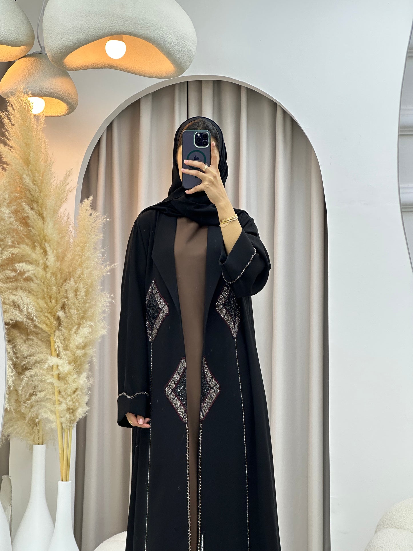 C 0565 Black Work Abaya