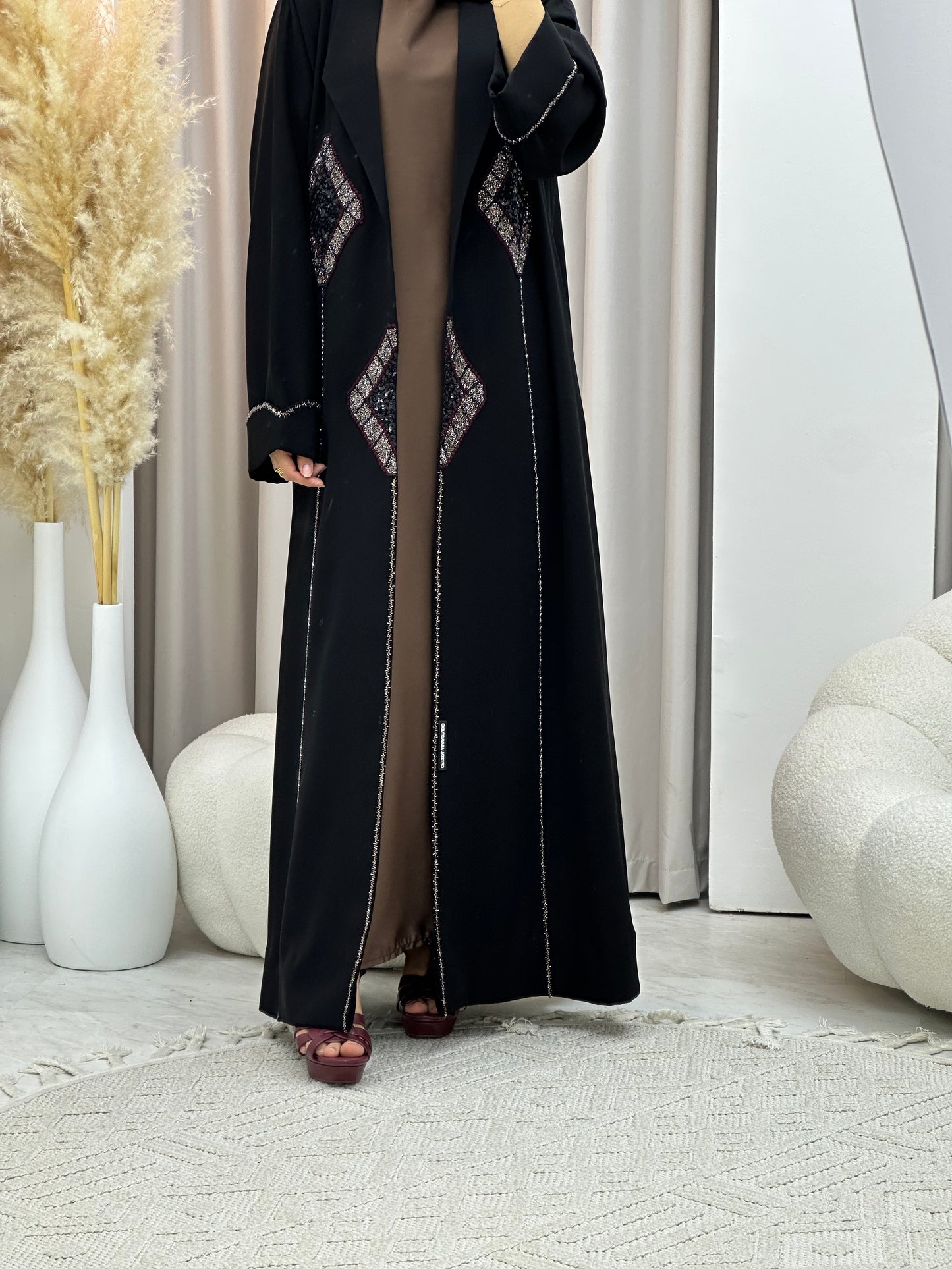 C 0565 Black Work Abaya