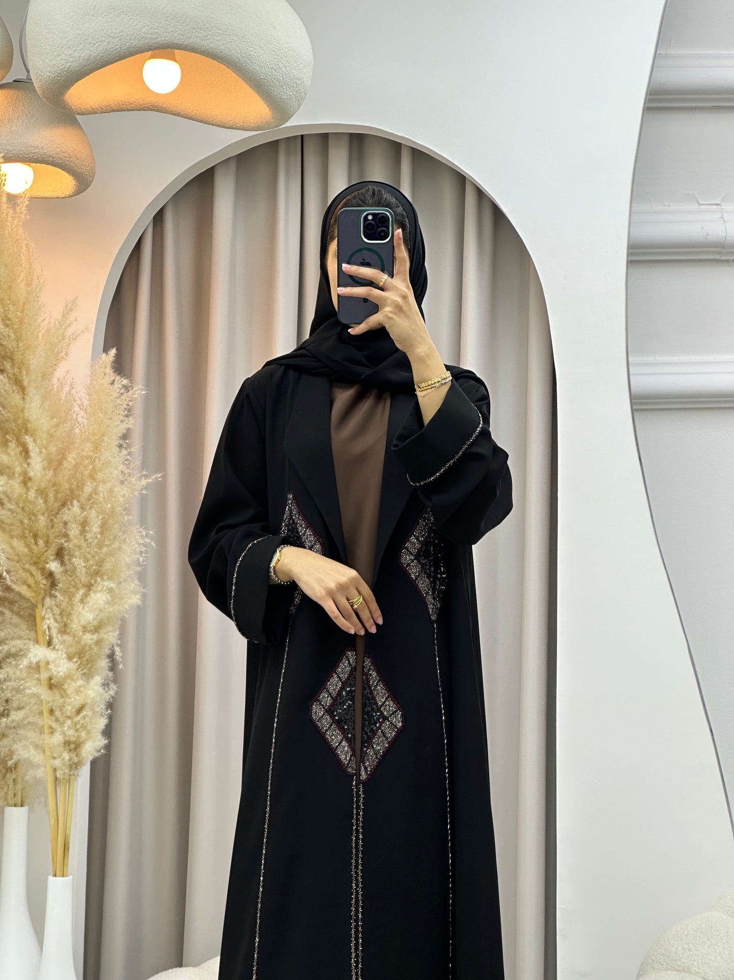 C 0565 Black Work Abaya