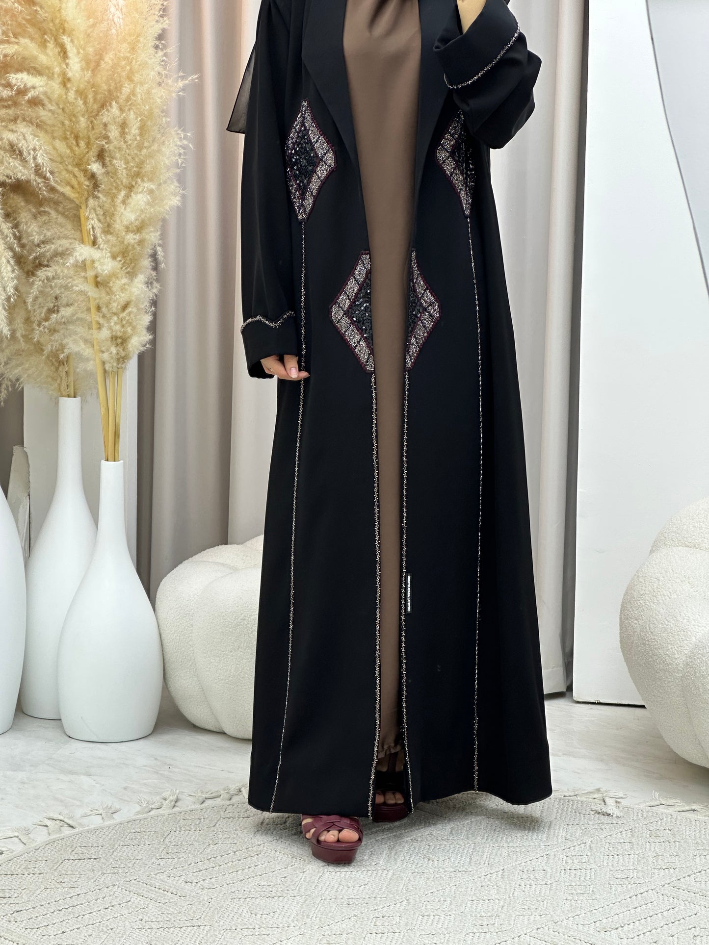 C 0565 Black Work Abaya