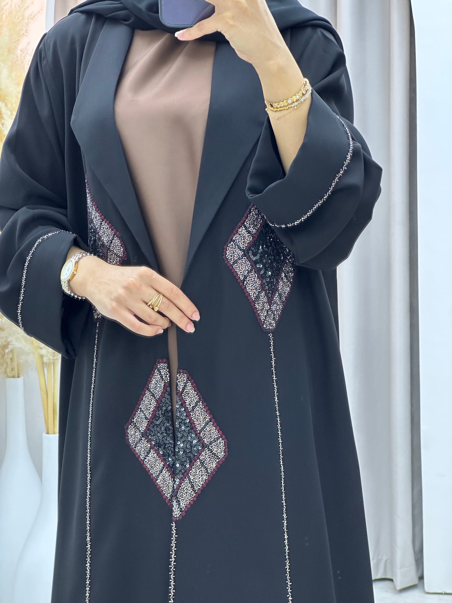 C 0565 Black Work Abaya