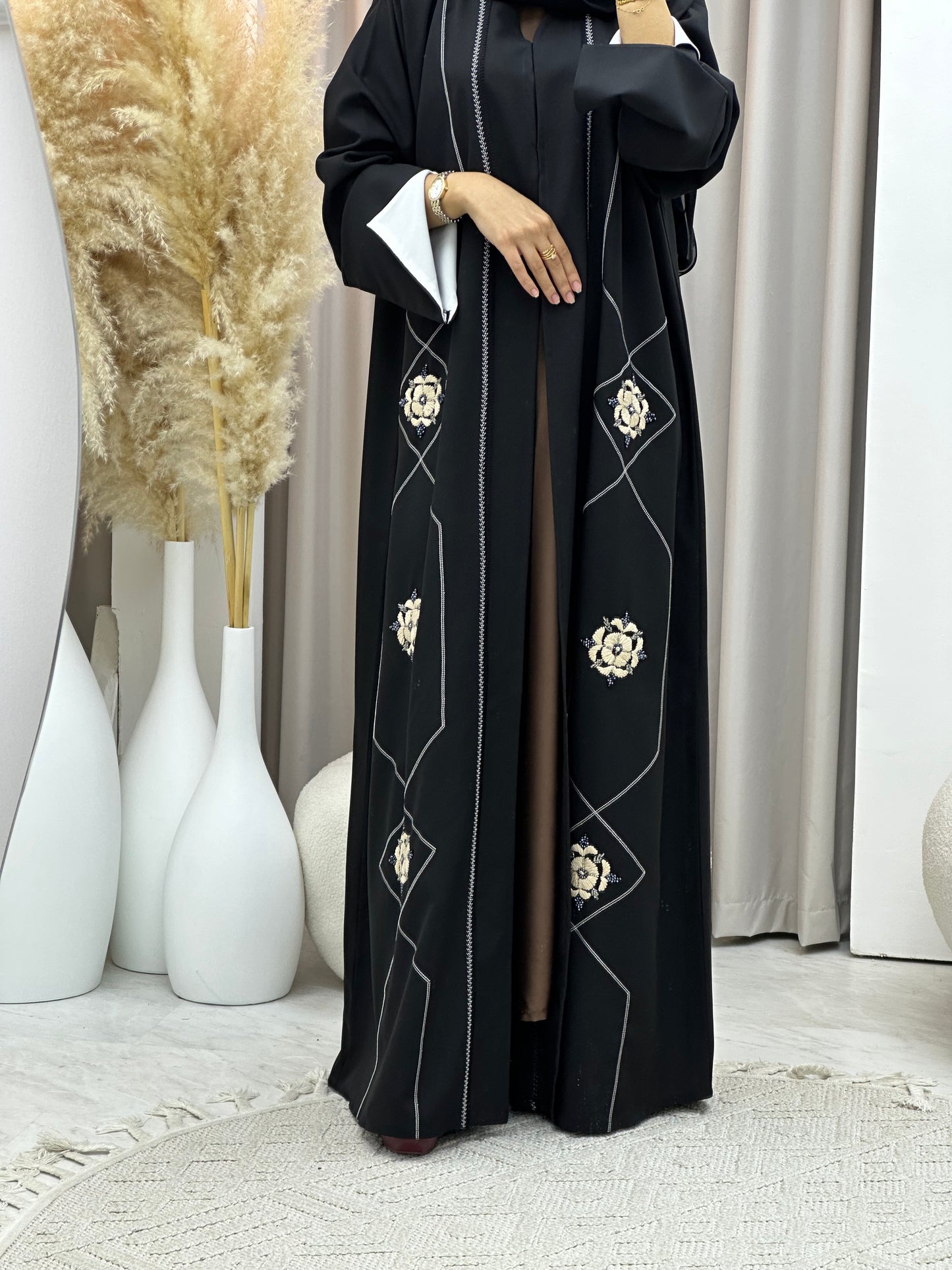 C 0567 Black Work Abaya