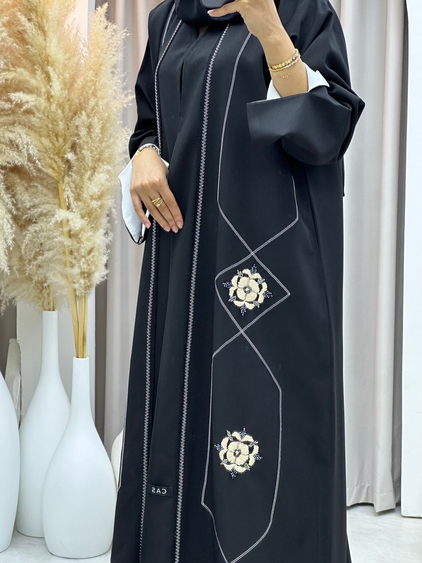 C 0567 Black Work Abaya