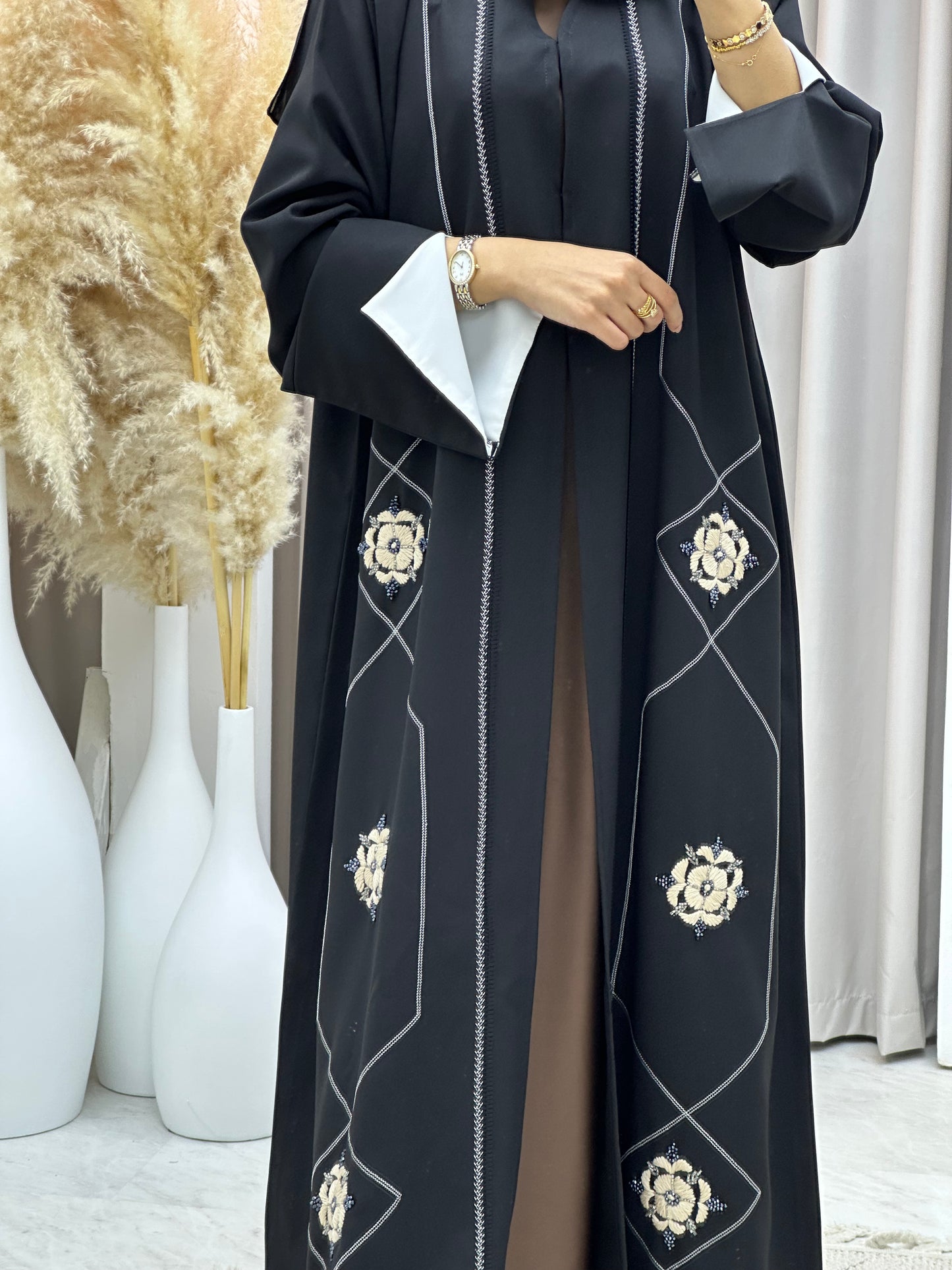 C 0567 Black Work Abaya