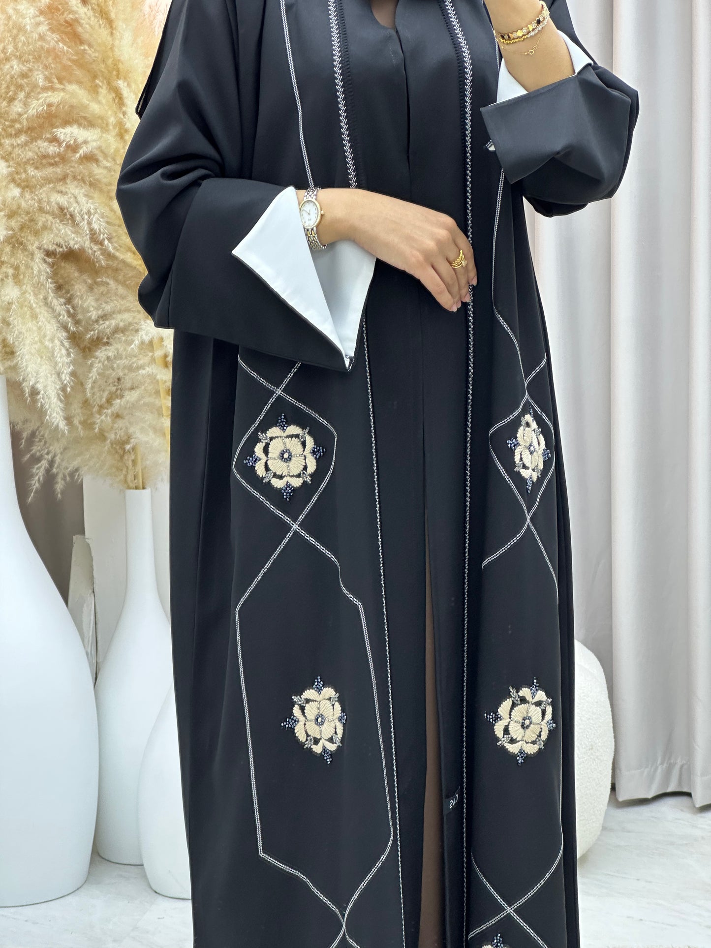 C 0567 Black Work Abaya