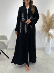 C 1494 Black Beaded Abaya