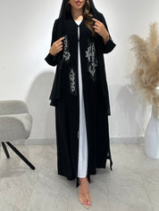 C 1494 Black Beaded Abaya