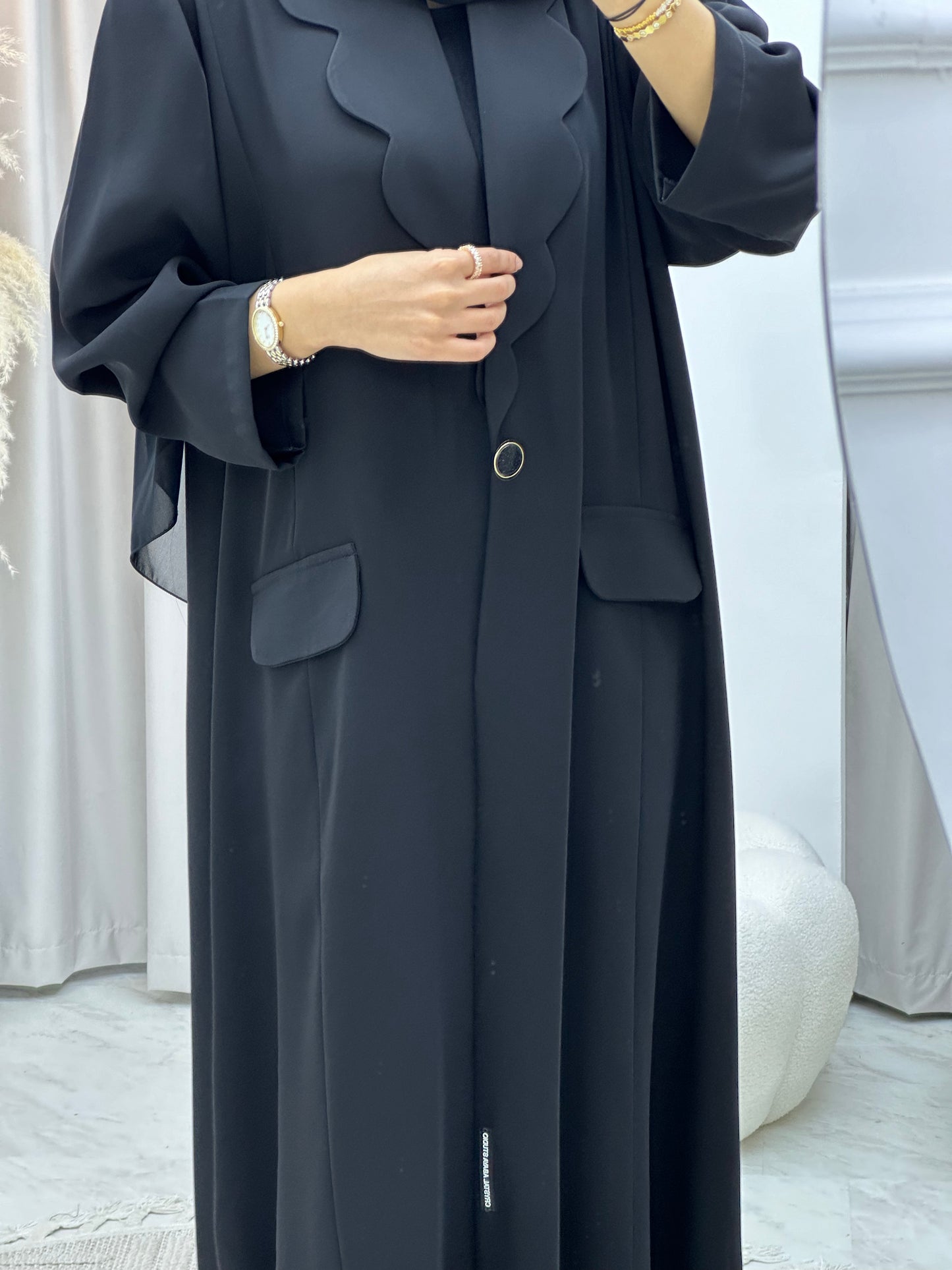 C 0133-04 Black Coat Abaya