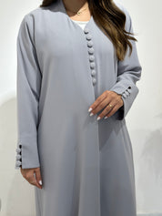 عباية مطبوعة بنقشة زنبق أسود C 1254