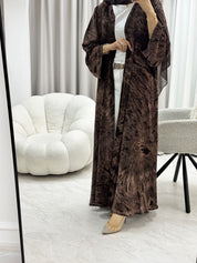 C 1279-04 Mocha Tie Dye Abaya