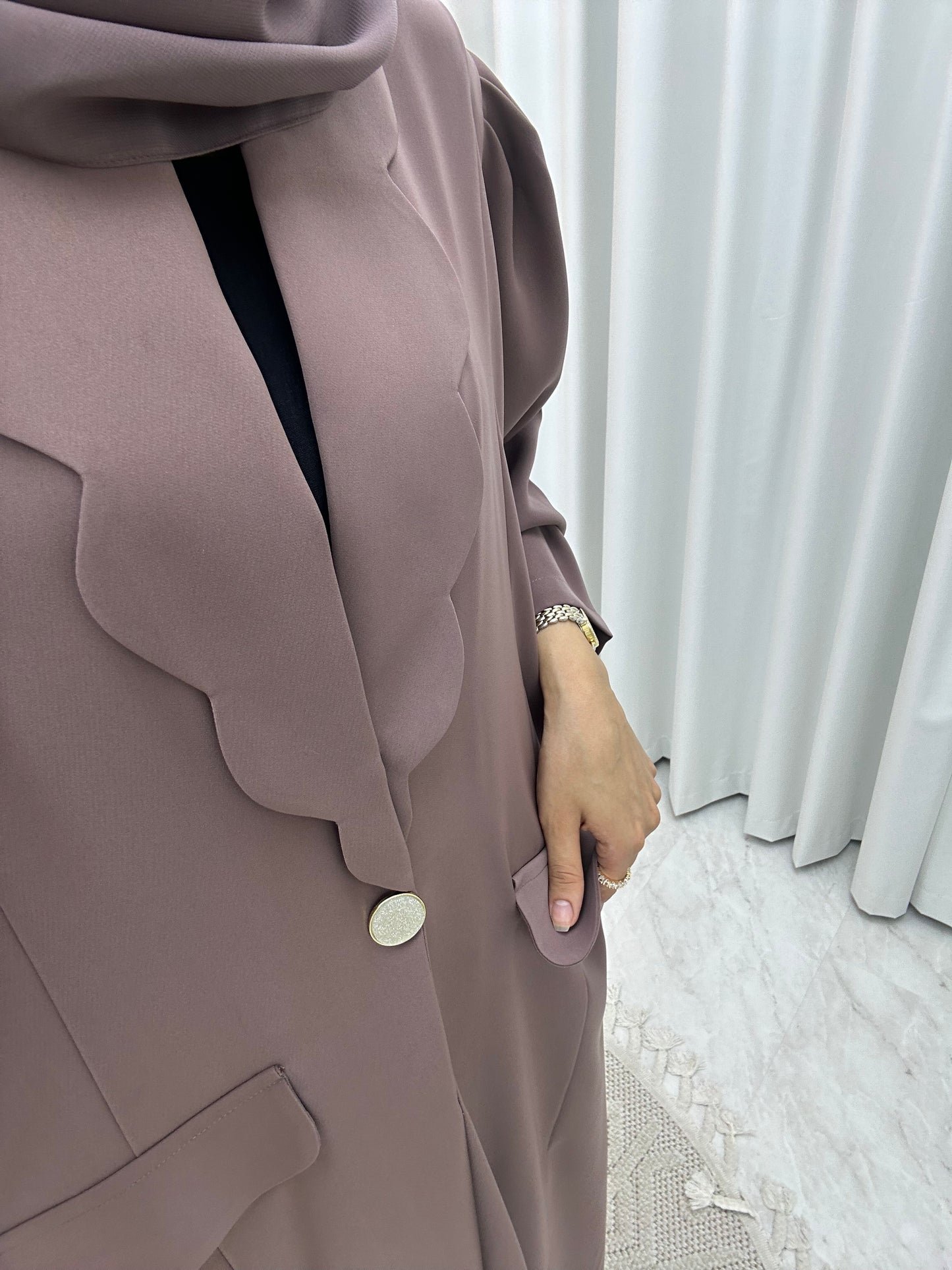 C 0133-06 Purple Coat Abaya