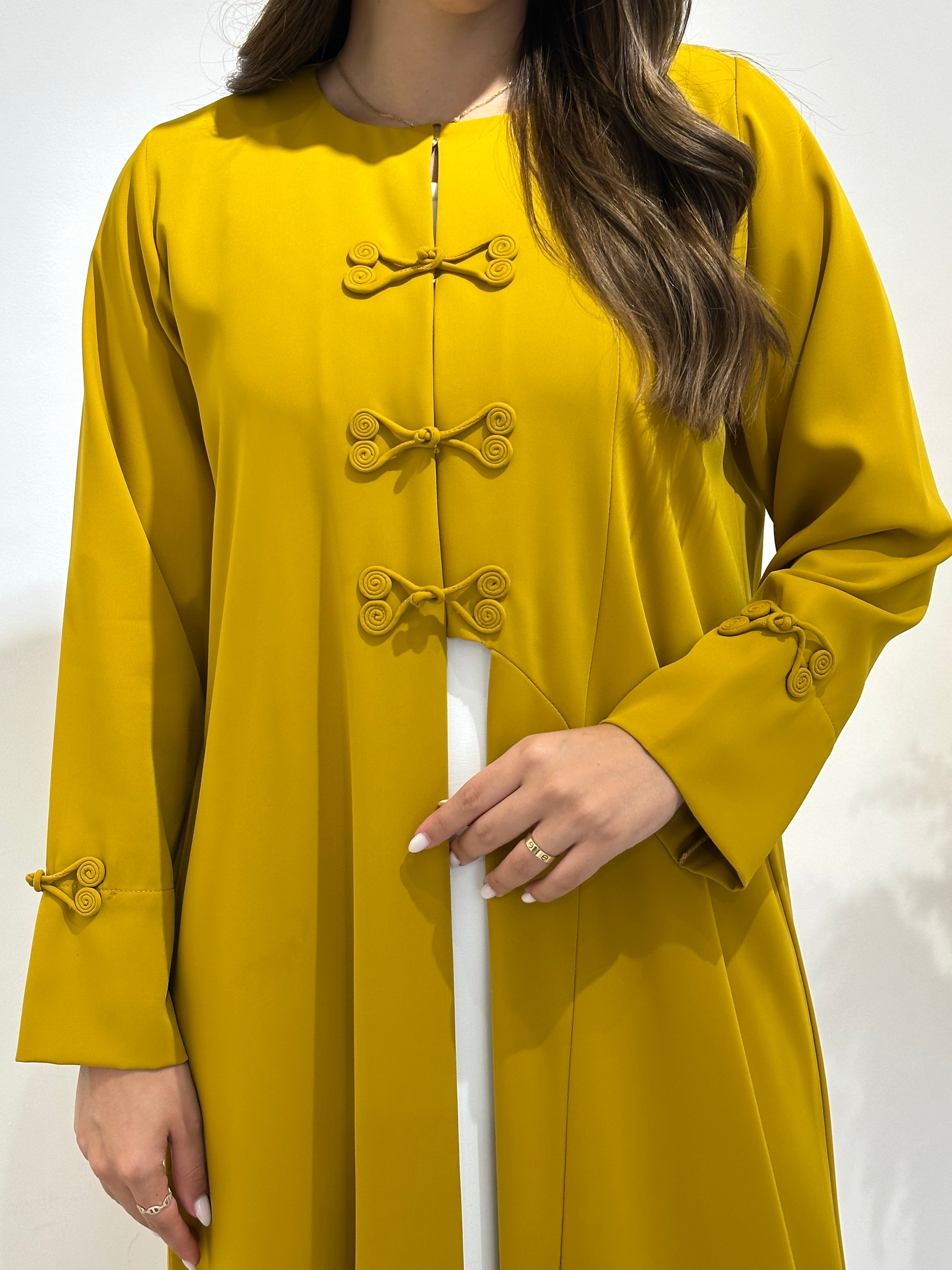 C 1497 Saffron Abaya