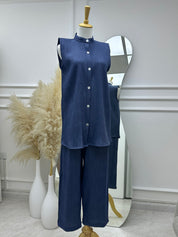C 1285-04 Cobalt Blue Travel Set Abaya