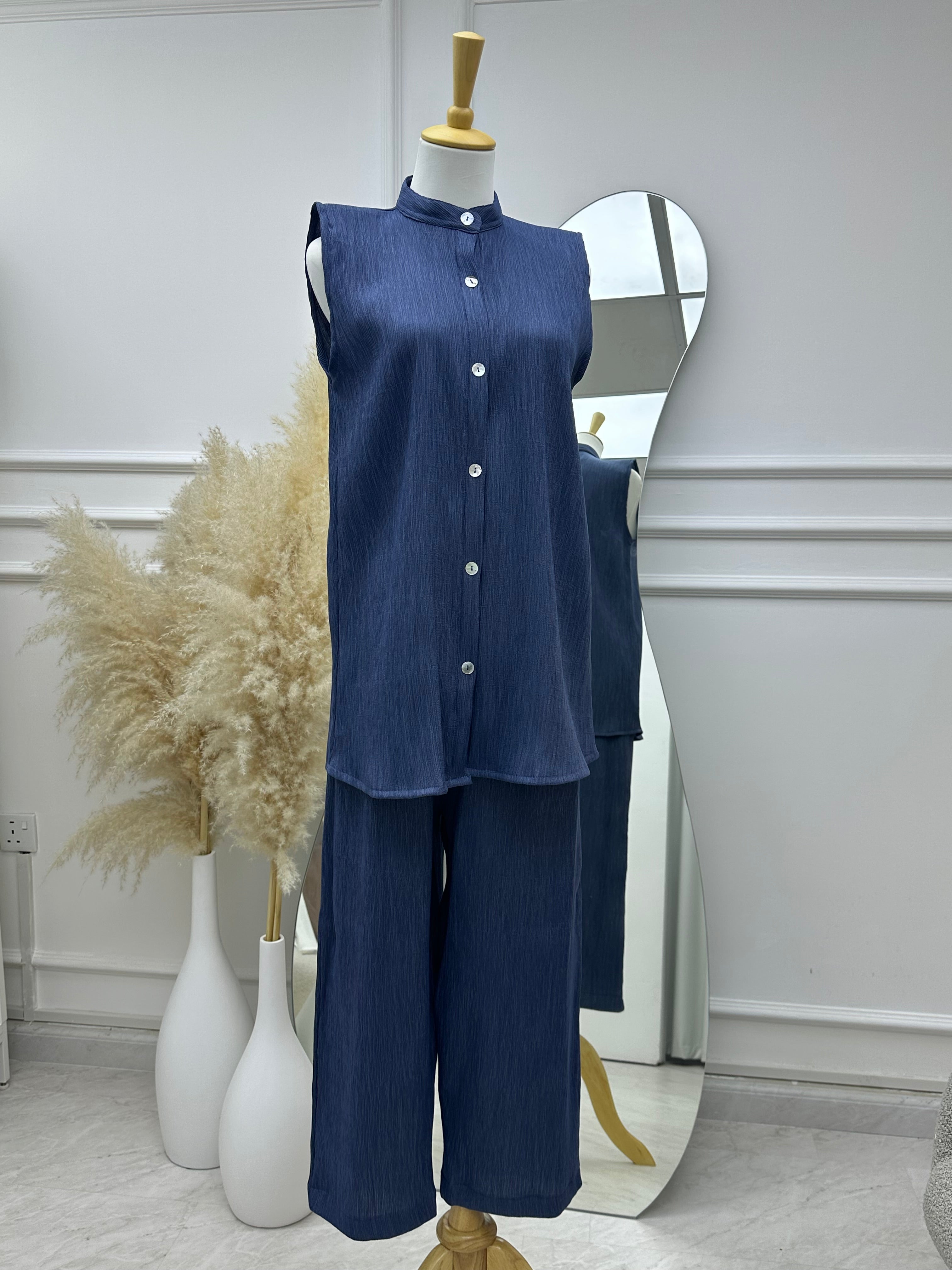 C 1285-04 Cobalt Blue Travel Set Abaya