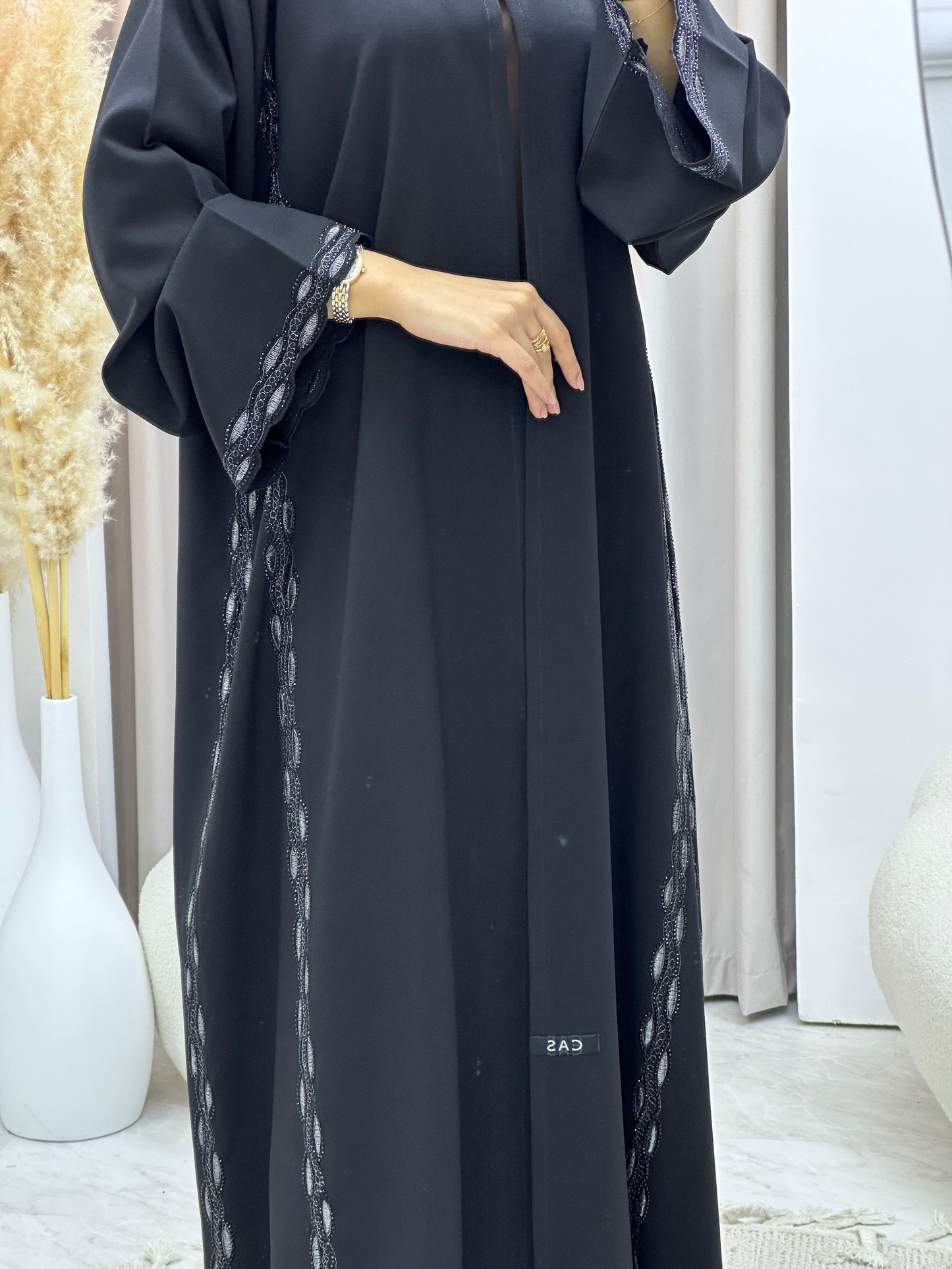 C 0568 Black Work Abaya