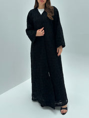 C 1724 Black Dantel Abaya