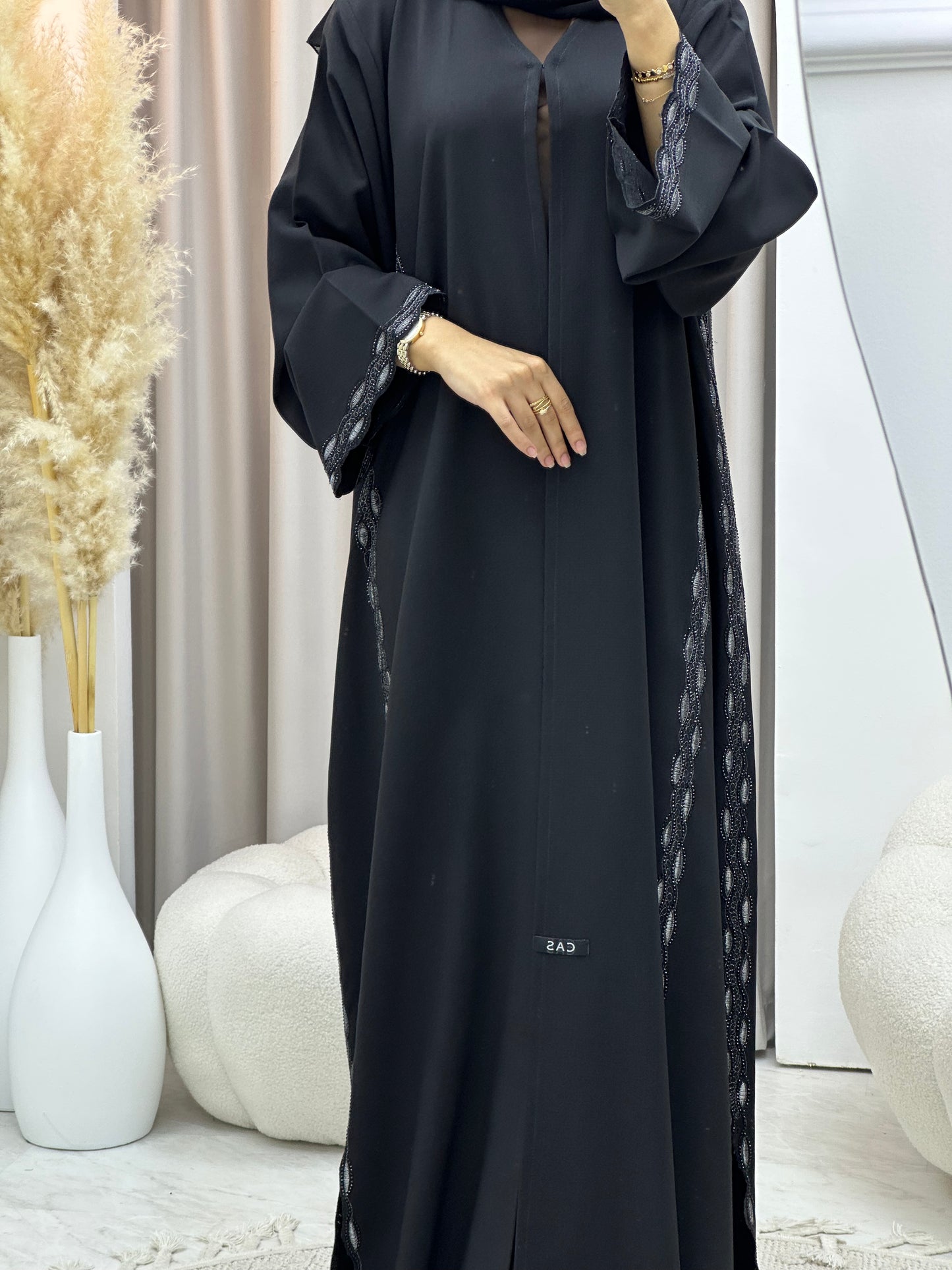 C 0568 Black Work Abaya