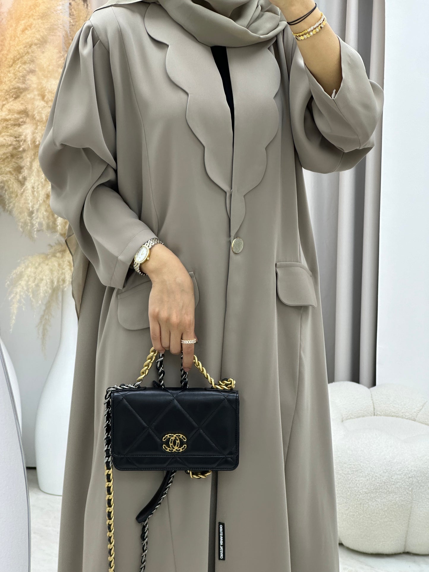 C RTW 0133-01 Army Green Coat Abaya