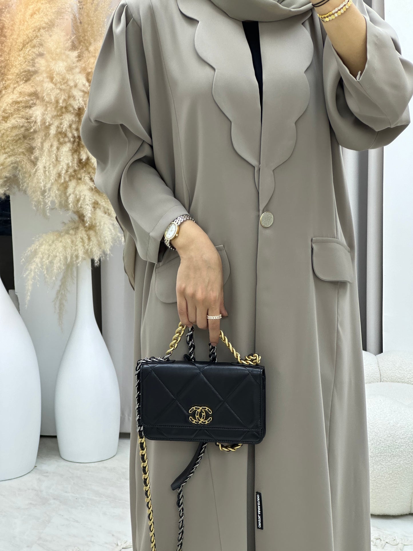 C RTW 0133-01 Army Green Coat Abaya