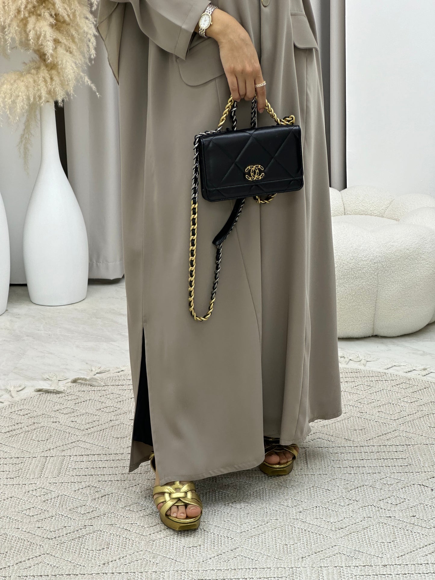 C 0133-01 Army Green Coat Abaya