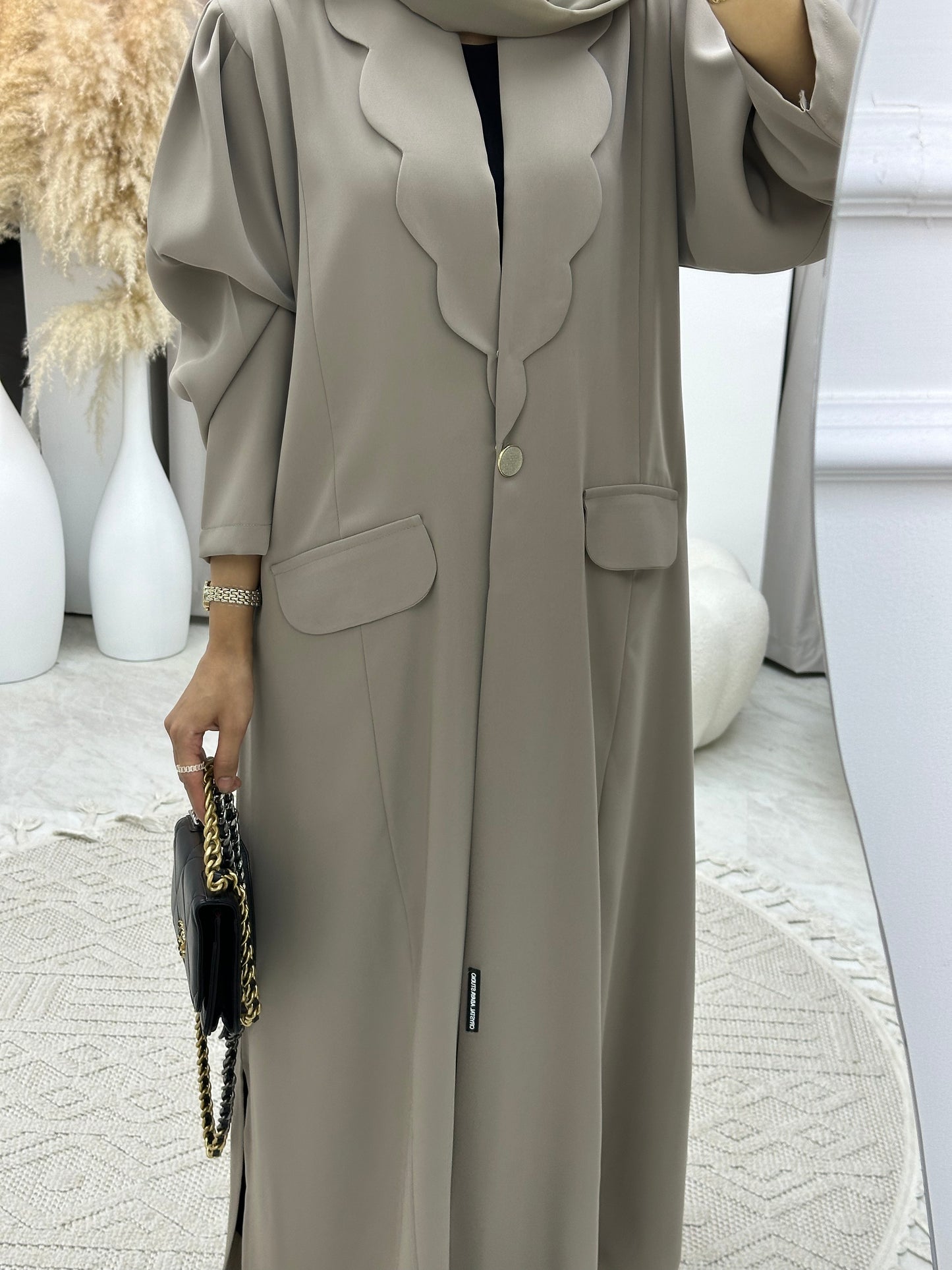 C 0133-01 Army Green Coat Abaya