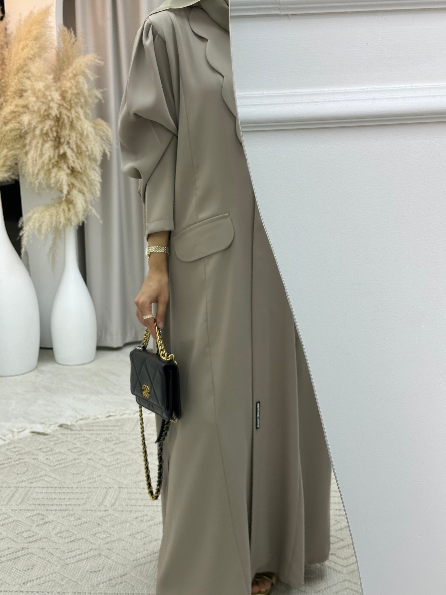 C RTW 0133-01 Army Green Coat Abaya