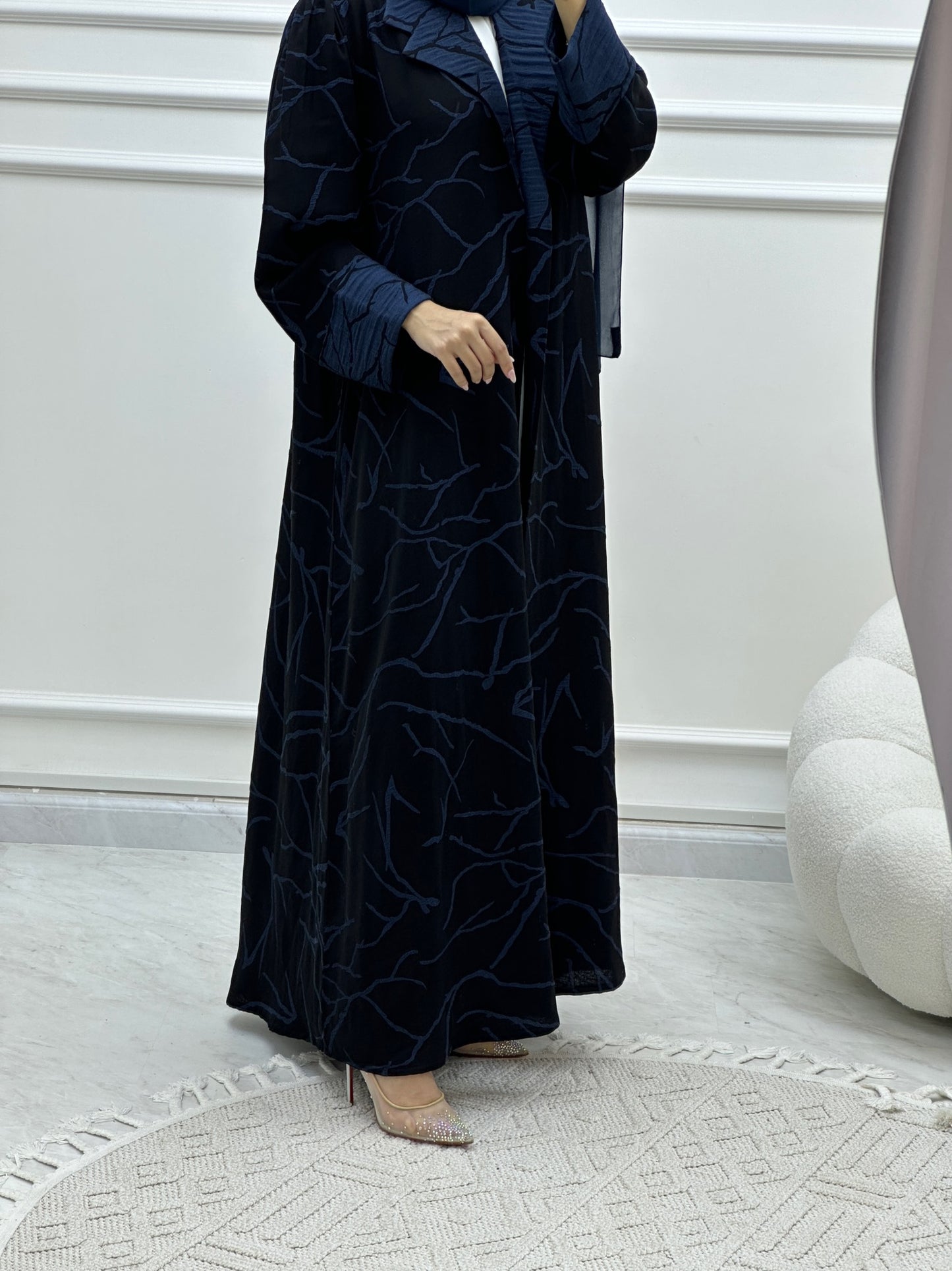 C Coat Budget Blue Abaya