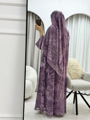 C 1279-01 Amethyst Tie Dye Abaya