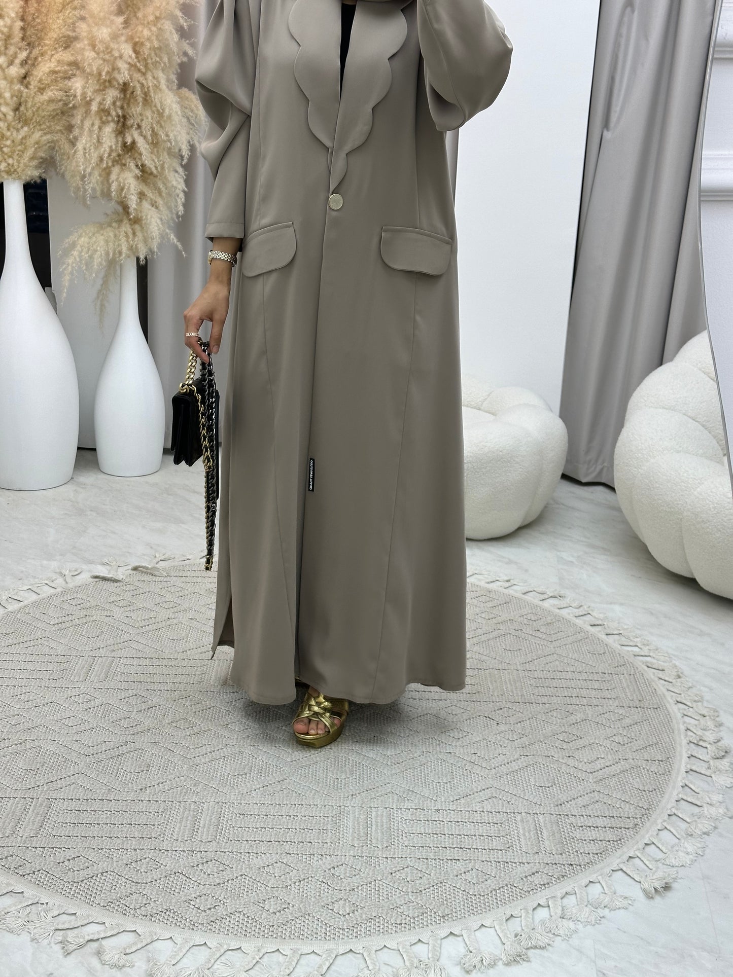 C RTW 0133-01 Army Green Coat Abaya