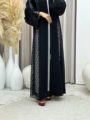 C RTW 0560 Black Classic Lace Abaya