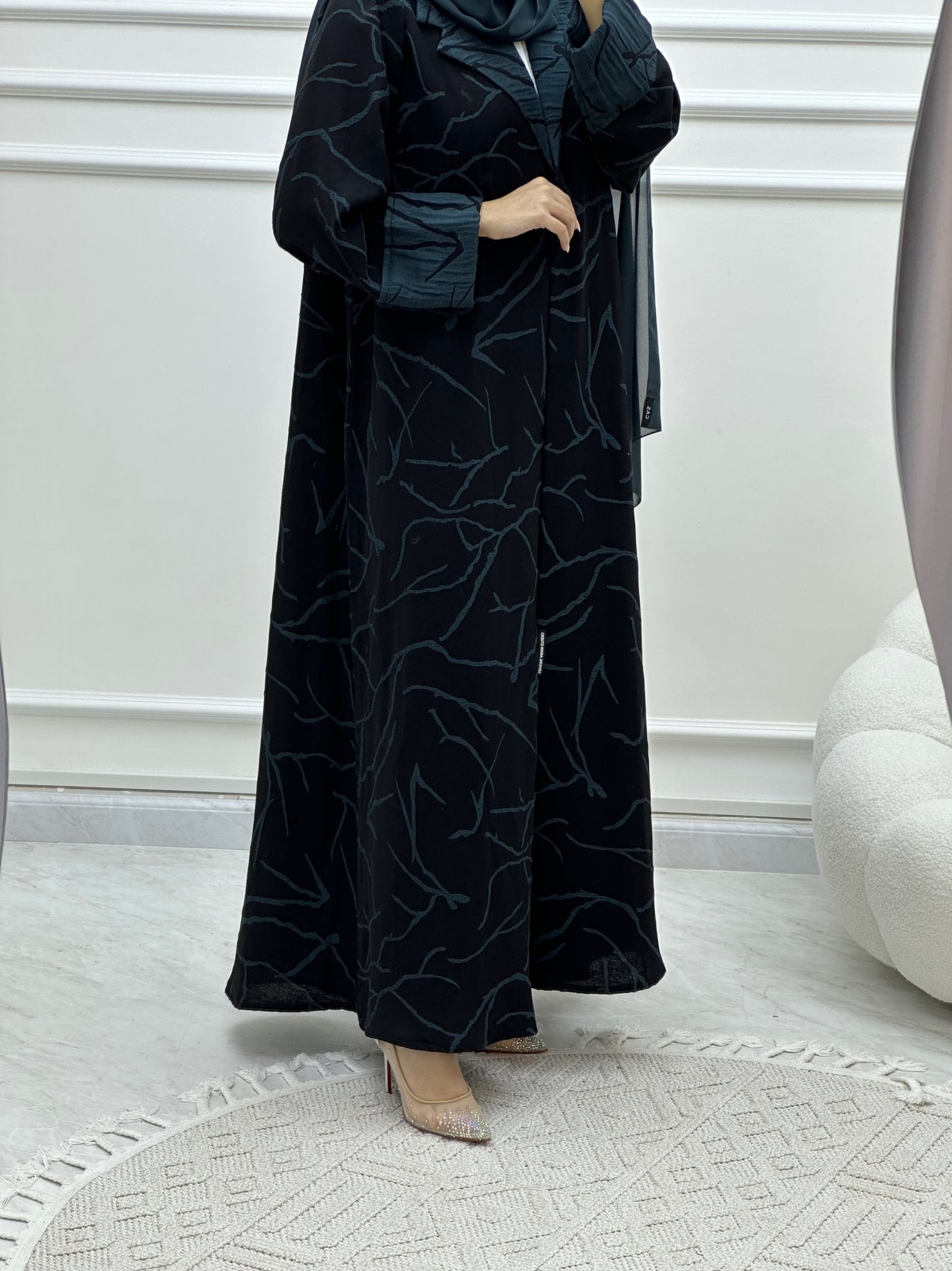 C Coat Budget Teal Abaya