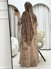 C 1279-05 Caramel Tie Dye Abaya